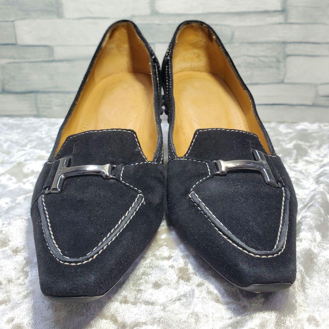 【美品】✨TOD'S トッズ 21.5cm パンプス スエード 黒 34