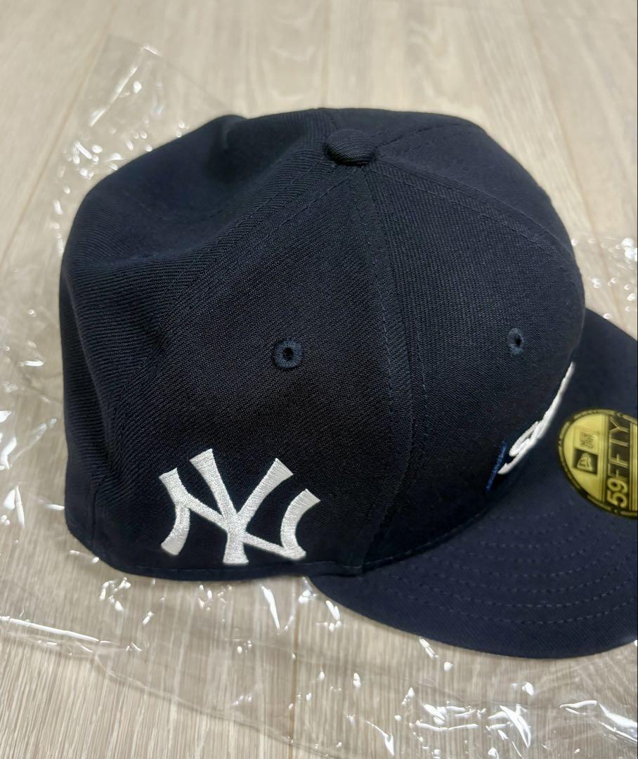 7 3/4 Supreme ボックスロゴNew Era キャップ ネイビー