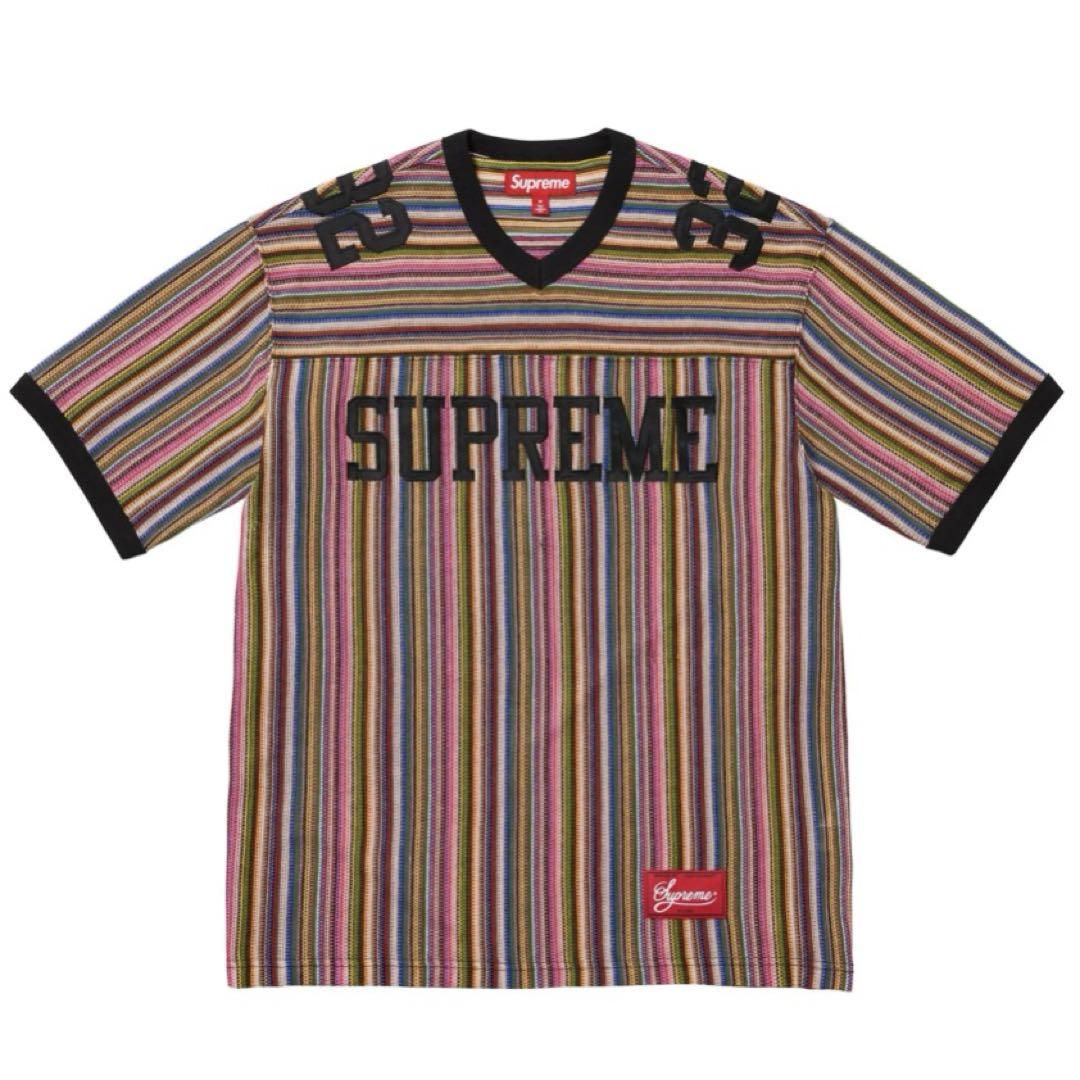 Supreme2025ss Tシャツ Mサイズ オープンニットフットボールトップ