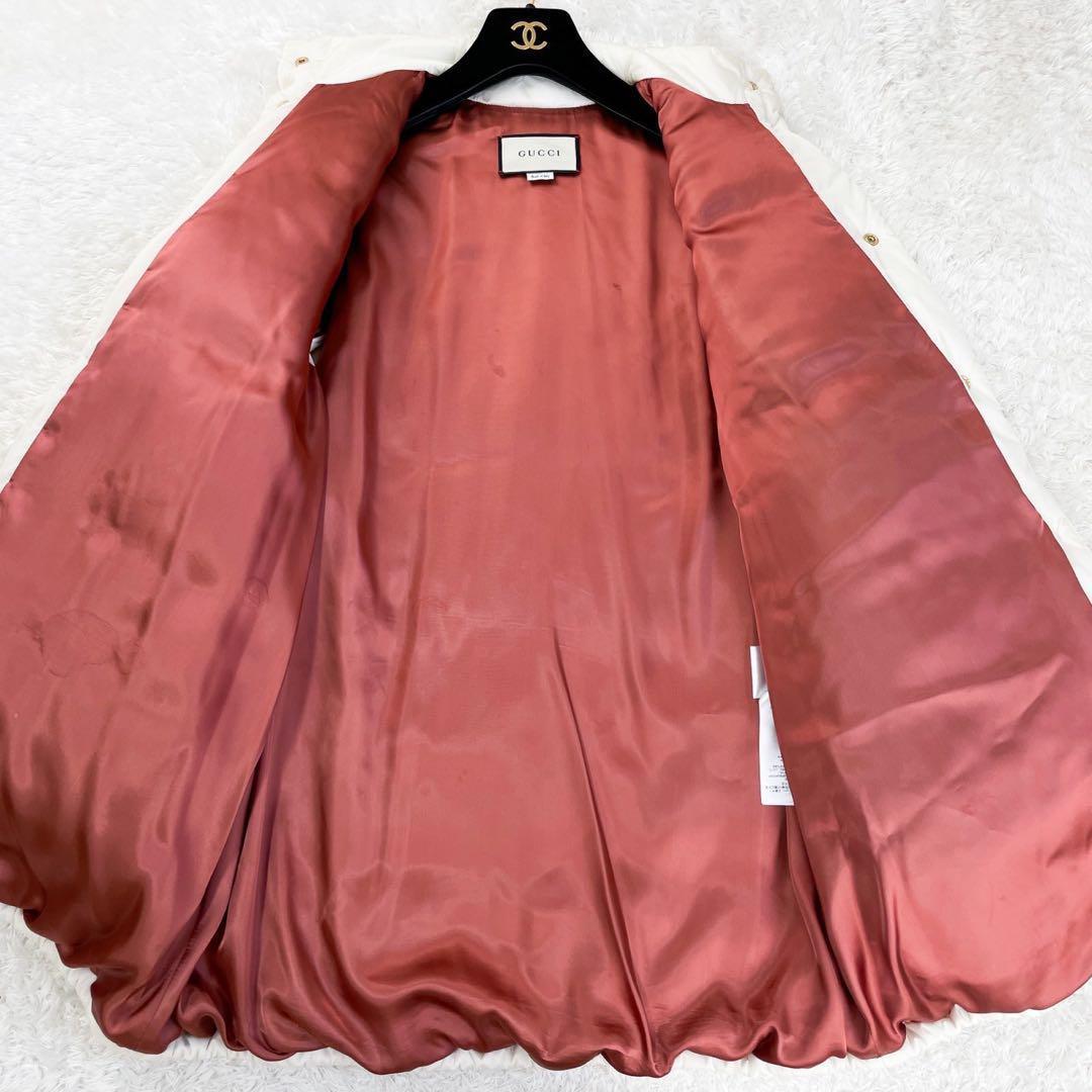 極美品✨ グッチ 20AW ダウンジャケット 2WAY ファー付き アイボリー 極美品✨ グッチ 20AW ダウンジャケット 2WAY ファー付き