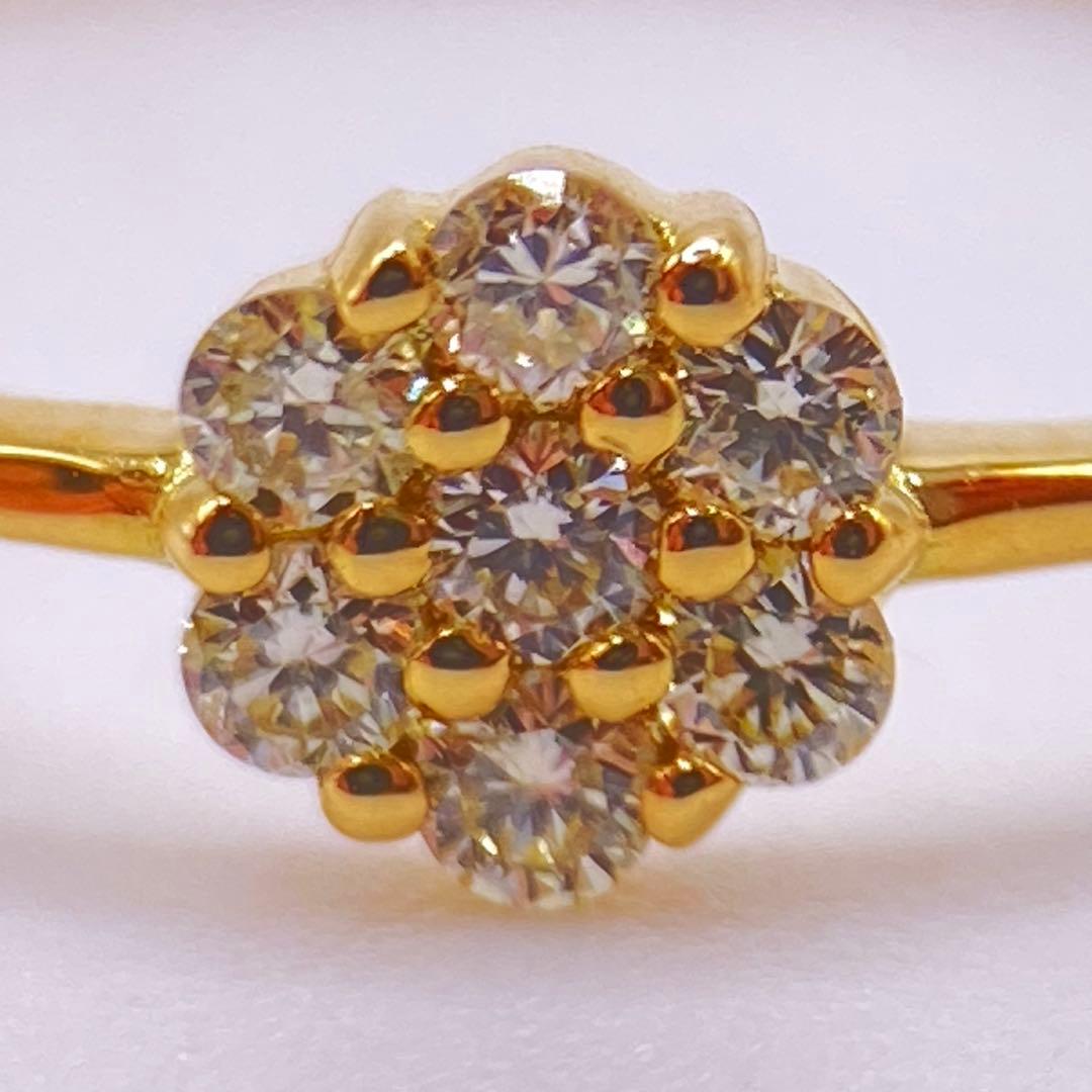 大特価✨新品✨即購入OK✨人気18金✨天然ダイヤモンドリング✨0.1ct✨11号