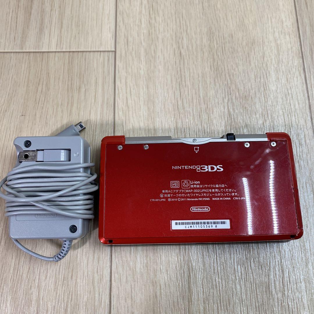 ニンテンドー3DS レッド 本体 充電器 ソフト付き