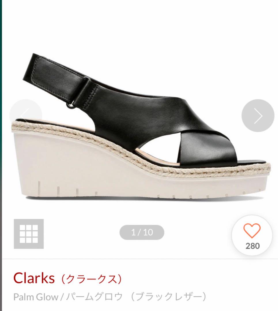 Clarks（クラークス）　ブラックレザーサンダル
