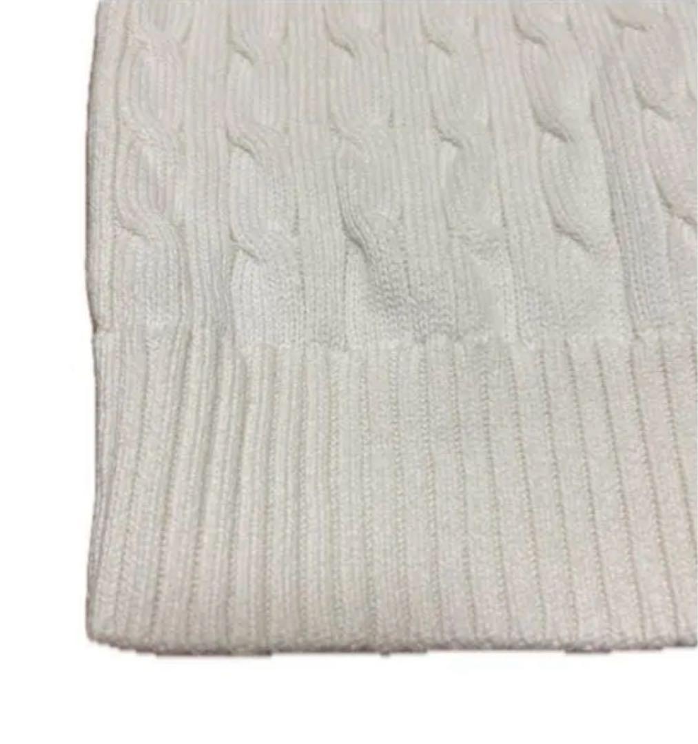 美品 ポロ ラルフローレン 半袖 ケーブルニット ポロシャツ XL