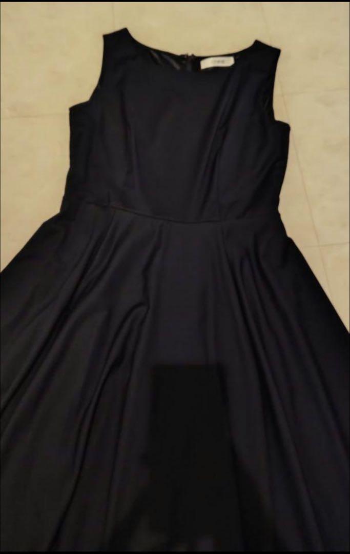 美品✰JENNE ジェンヌ リッチフレアワンピース ネイビー M
