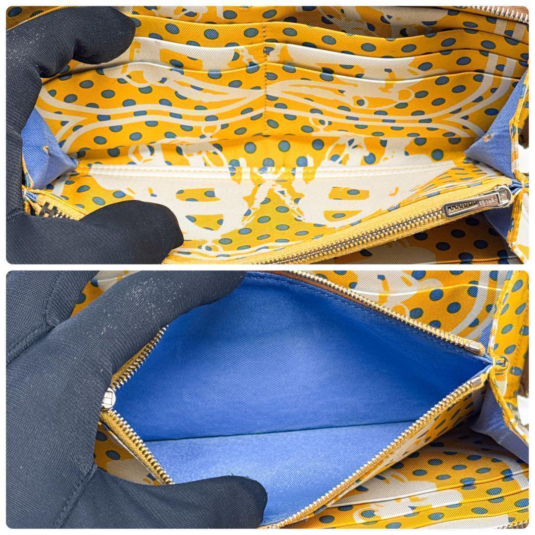 エルメス アザップ シルクイン ロング 財布 茶色 アザップ ジップ ジッピー