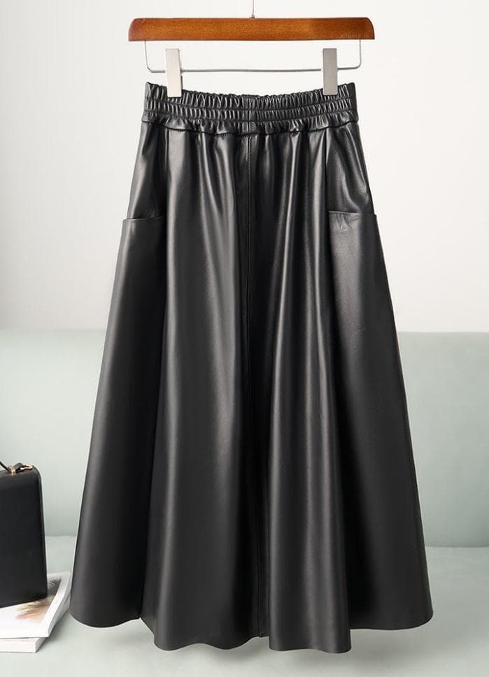 新品レディース高級 本革↑超ソフトなラムレザースカート黒☆ラムレザースカート レディース高級 本革↑超ソフトなラムレザースカート黒☆ラムレザー