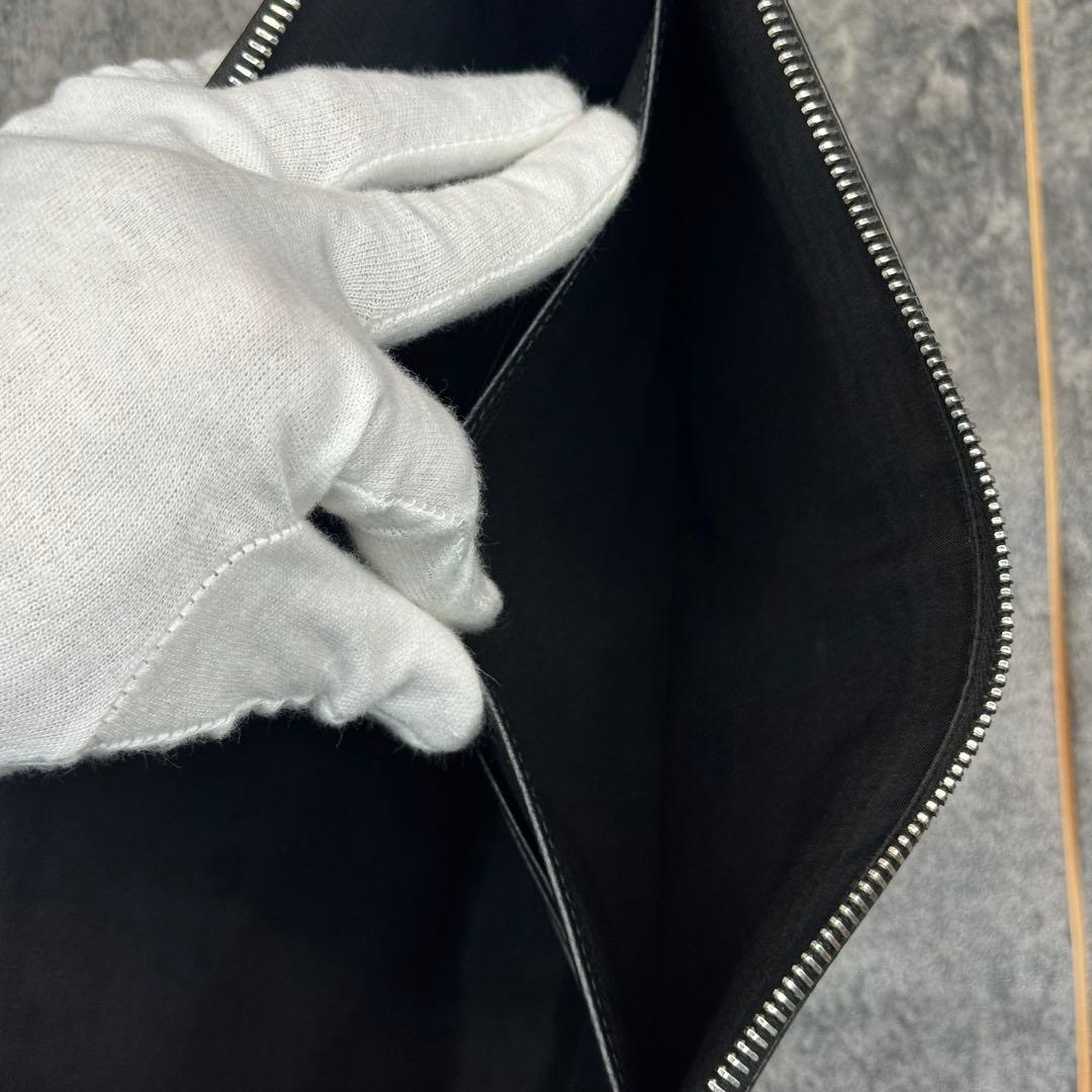 美品✨ディオール オム シボ革 レザー クラッチバッグ ブラック