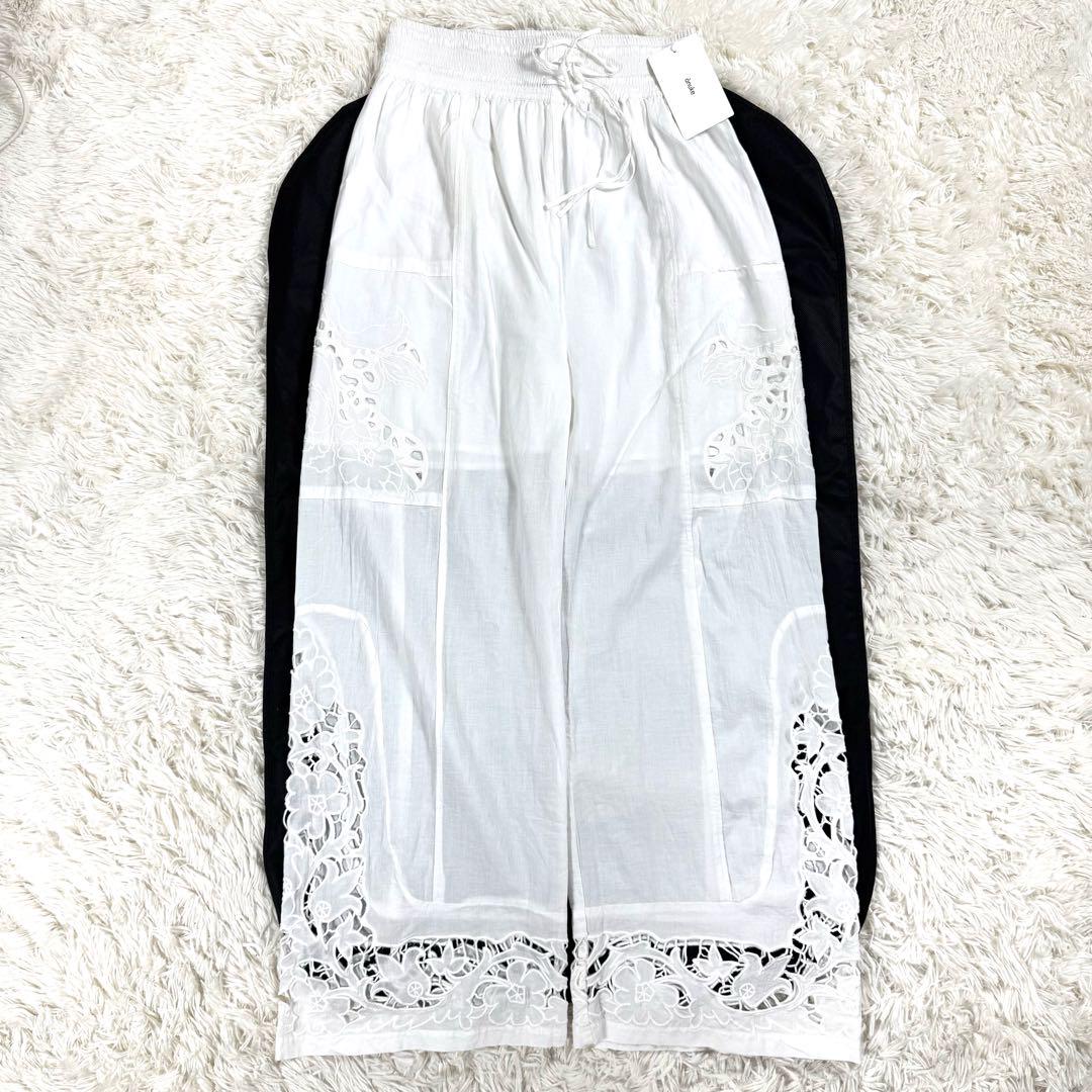 タグ付き未使用/2024年✨アンヌーク Cutwork Lace Pants M