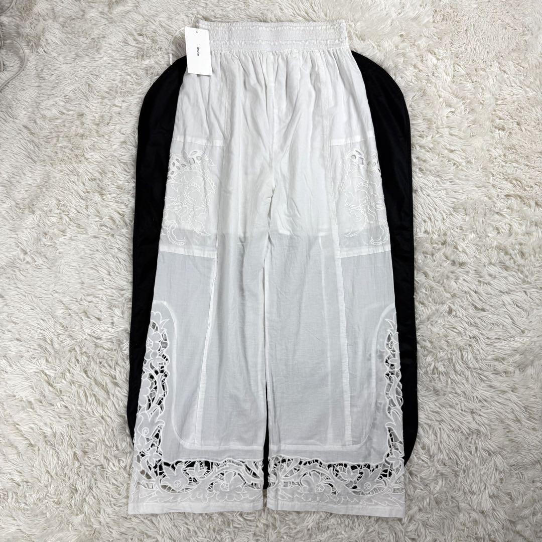 タグ付き未使用/2024年✨アンヌーク Cutwork Lace Pants M