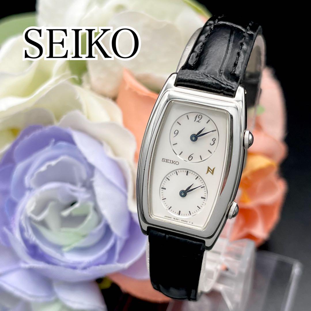 稼動 腕時計 SEIKO セイコー ノイエ ダブルフェイス 新品ベルト