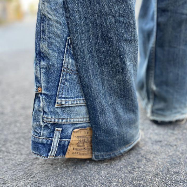 リメイクデニム フレアパンツ 再構築 リジッド ヴィンテージ 古着ファッション