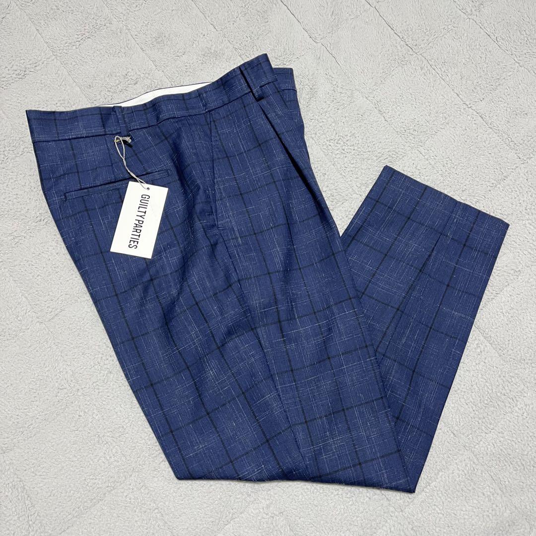 【極美品】ワコマリア 20SS PLEATED TROUSERS チェック柄 Mスラックス