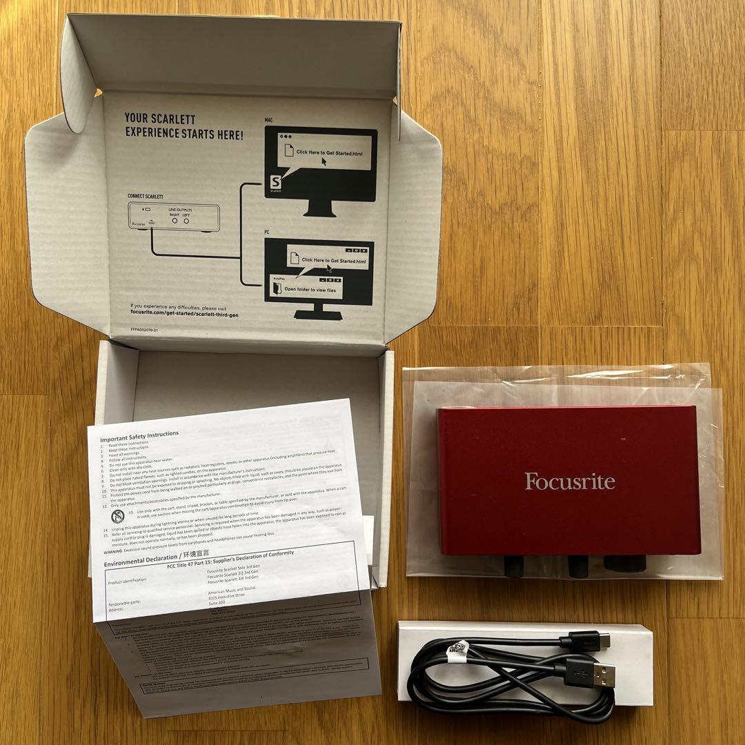 Focusrite　Scarlett Solo　オーディオインターフェイス