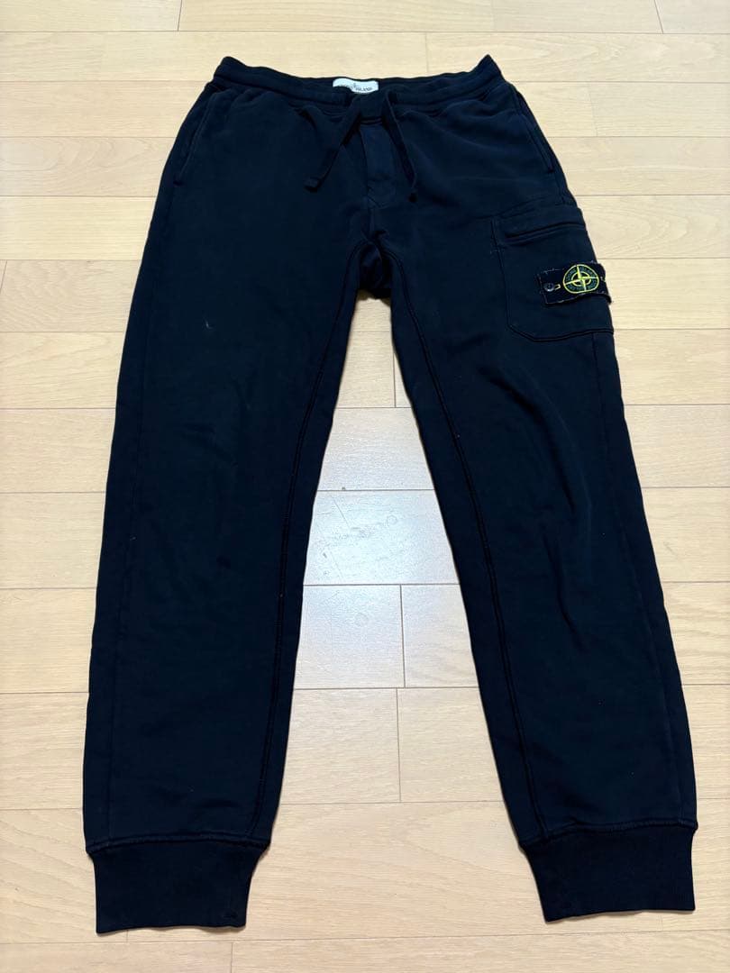 ストーンアイランド　スウェットパンツ　ブラック　M