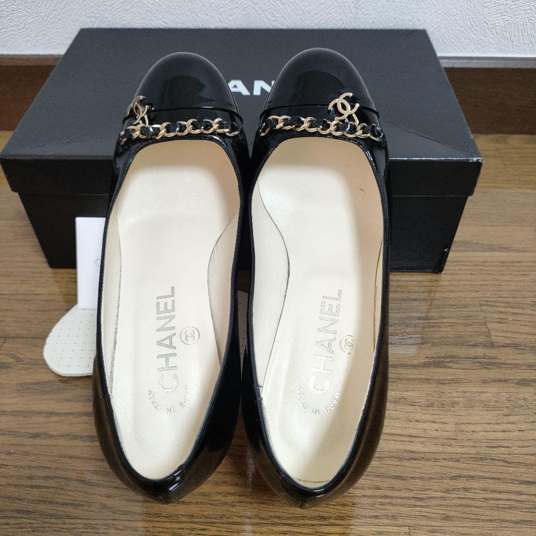 美品❢シャネル CHANEL ハイヒール パンプス シャネルチェーン