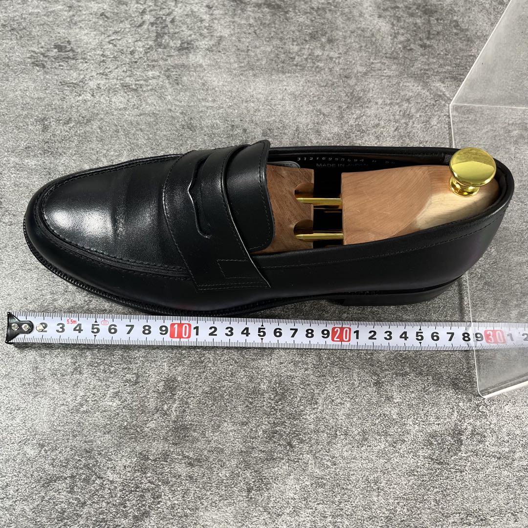 美品　ユナイテッドアローズ　コインローファー　レザー　撥水　ビジネスシューズ　黒