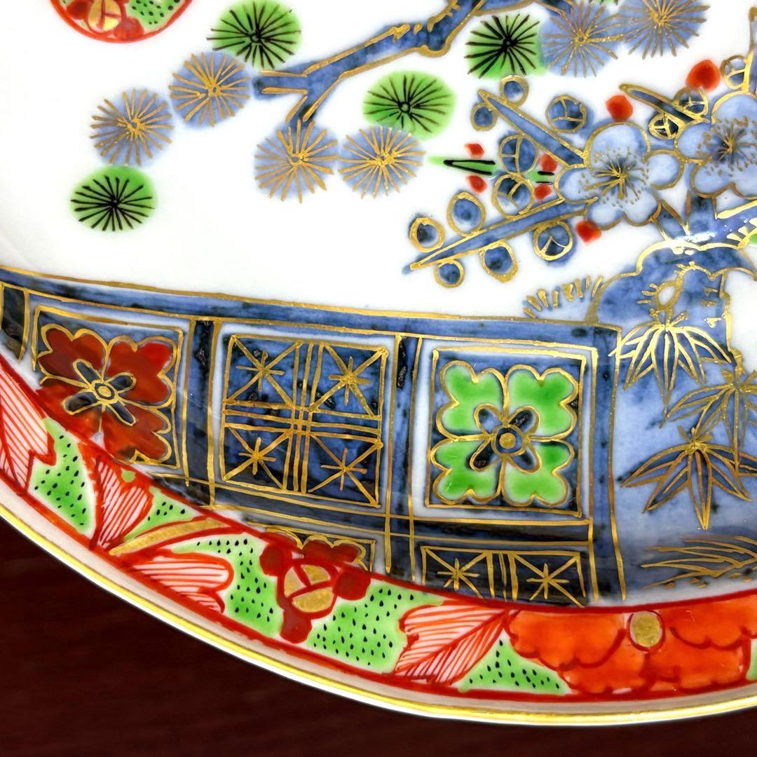 染錦松竹梅 鮑型