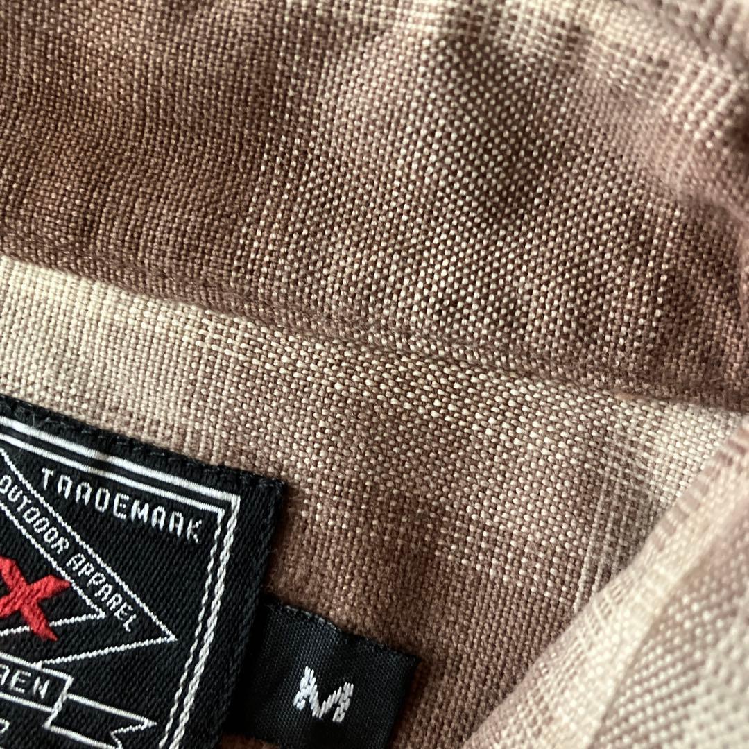 RLX オンブレチェックシャツ　ブラウン　エルボーパッチ　00s