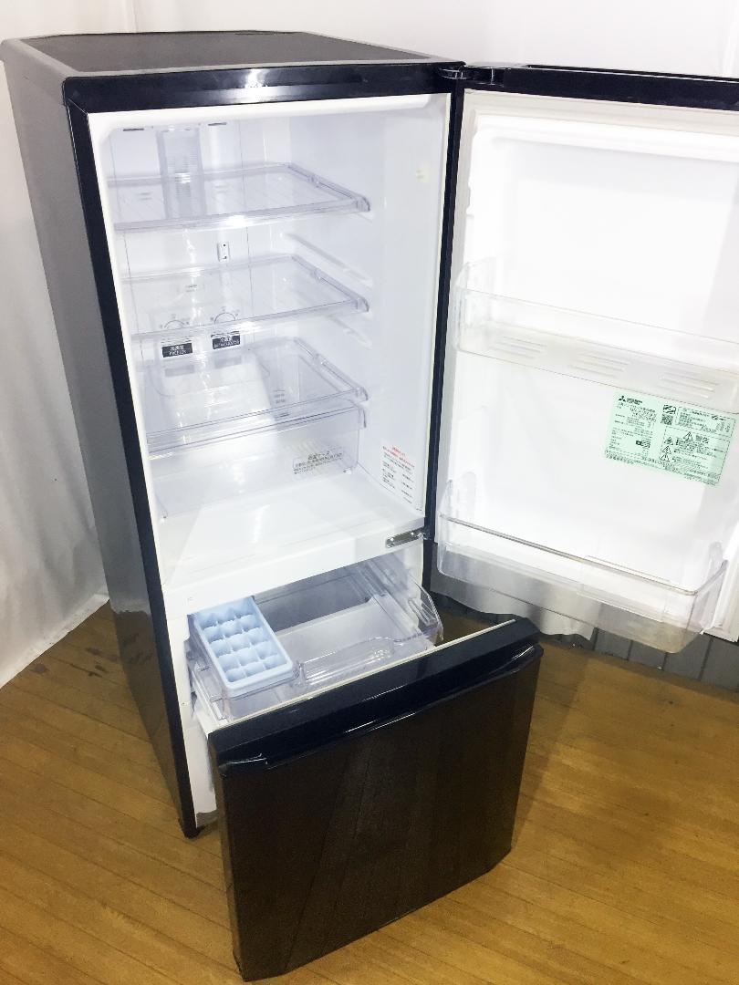 送料無料★中古★三菱 ラウンドカット 2ドア冷蔵庫　MR-P15Y
