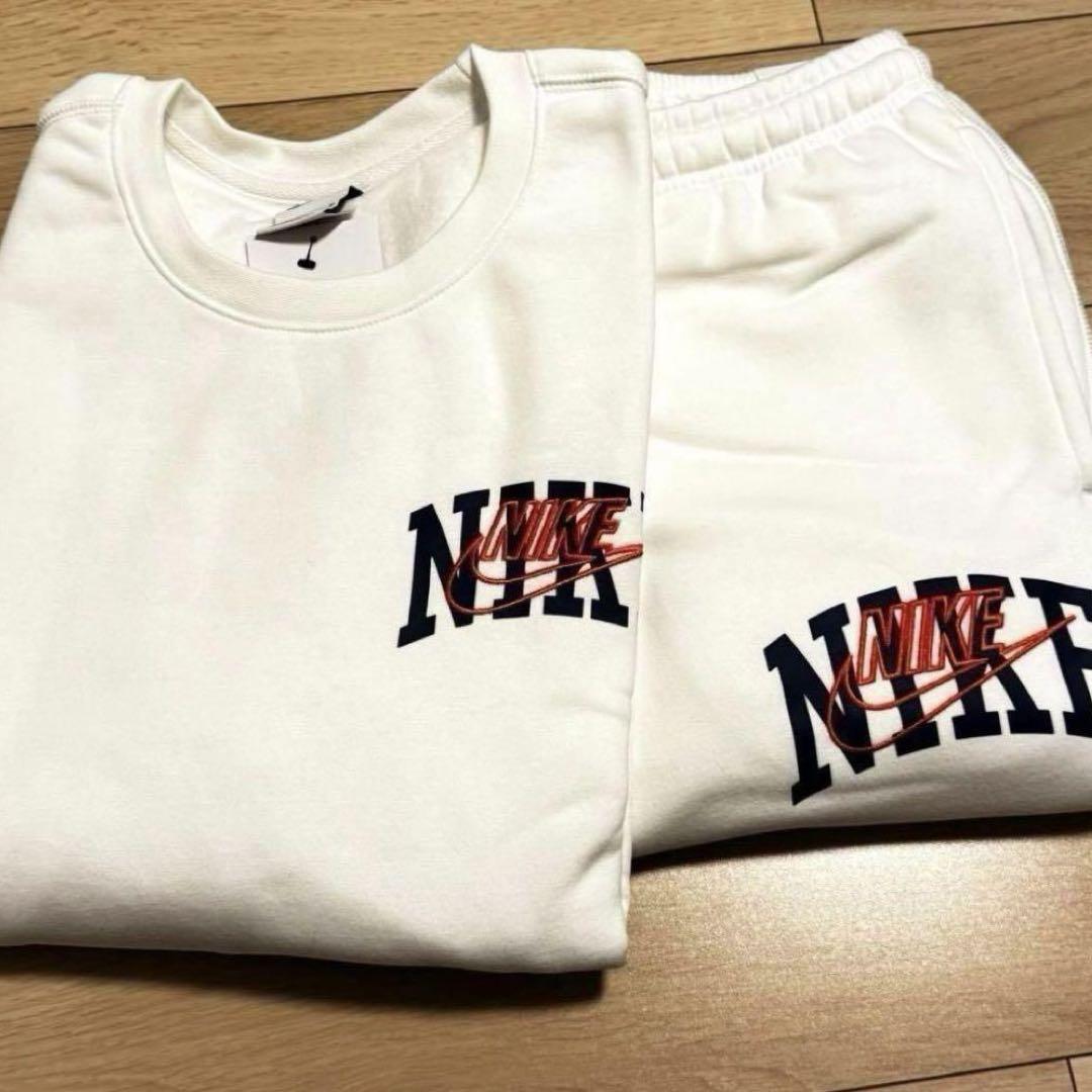 新品 NIKE ナイキ セットアップ上下 トレーナー スウェットパンツ 白