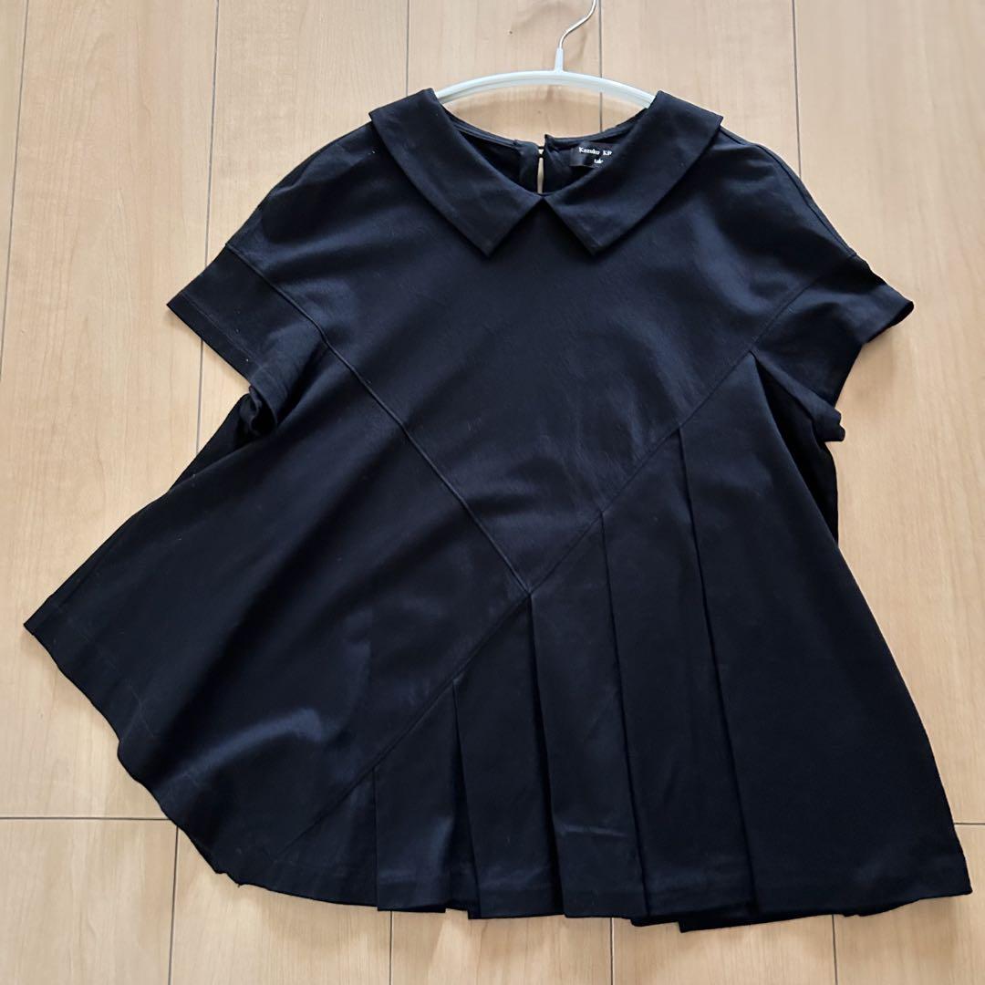 【新品タグ付】鎌倉 take off Kazuko Kitamura半袖シャツ 鎌倉 take off Kazuko Kitamura襟付き半袖シャツ ブラック