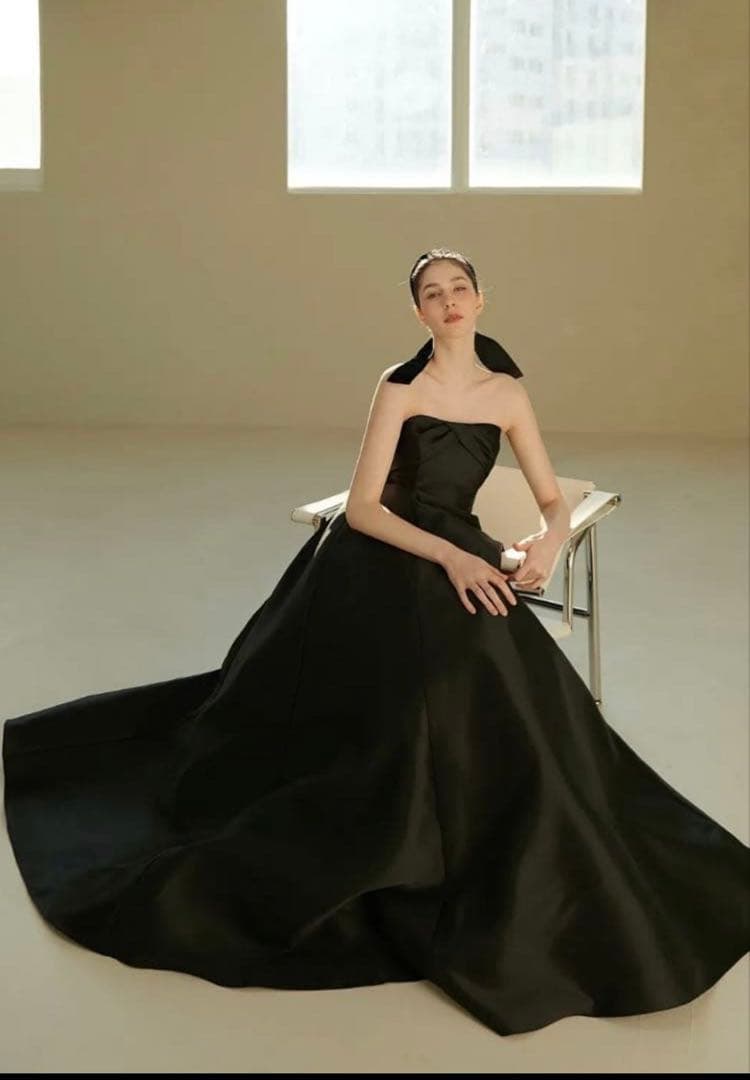 黒 ドレス 前撮り ウェディングドレスM