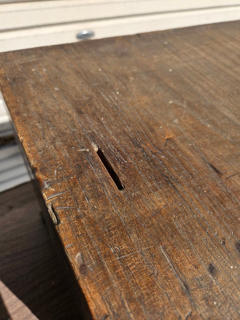 日本のアンティーク 古い木の抽斗 長持 長箪笥 二段 巻物 掛け軸 日本刀 長物やや傷や汚れあり MERCADOAVALIA_COM_BR