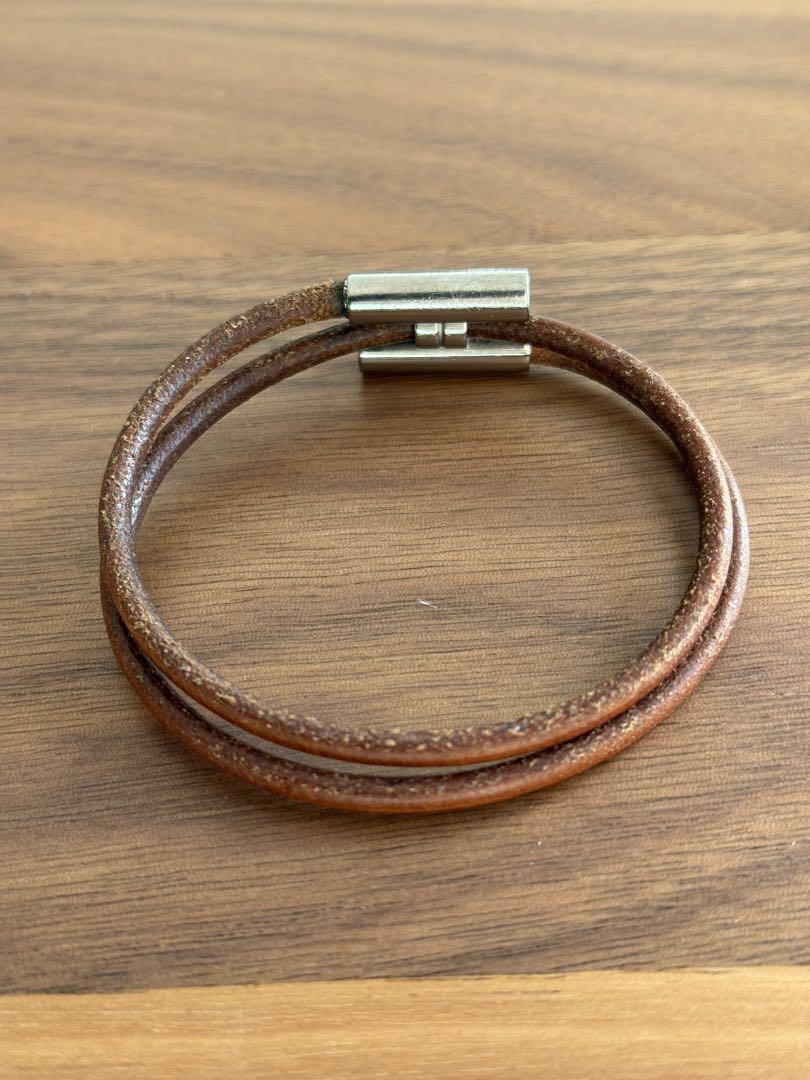 【楽天最安値に挑戦】 HERMES（エルメス） ブラウン シルバー ブレスレット トゥルニ アクセサリー