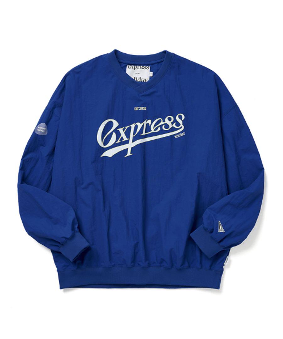 Express ロゴ クルーネック ウェア 青　ピステ