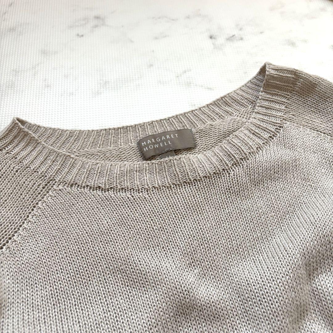美品✨マーガレットハウエル リネン コットン シルク クルーネックニット M