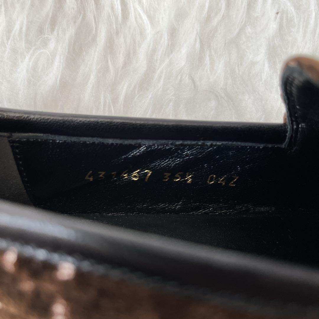 美品　GUCCI  ヨルダーン ベロアGG ホースビット　ローファー ブラウン