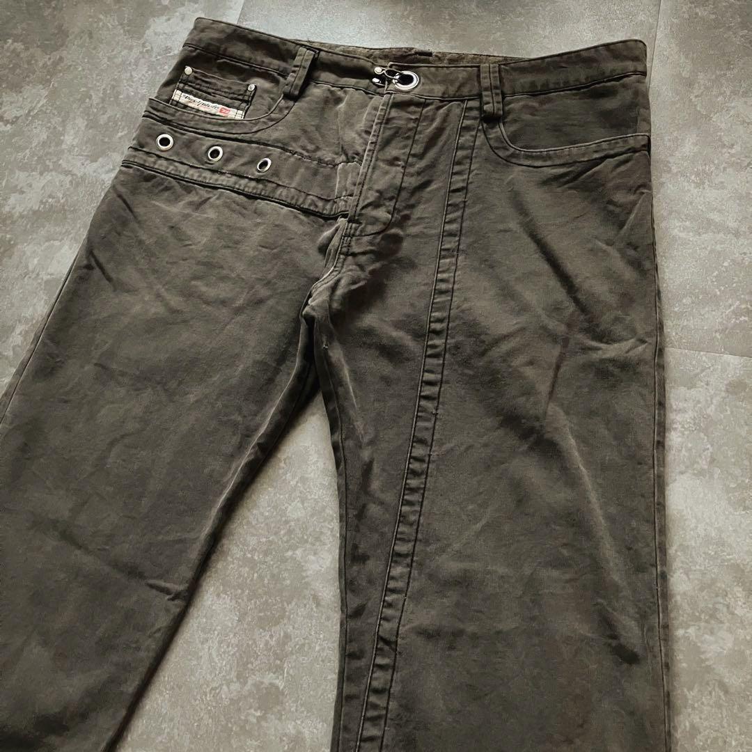 パンツ 00s Diesel Wide Flare Pants Y2K il_fullxfull.6151523041_pc72.jpg