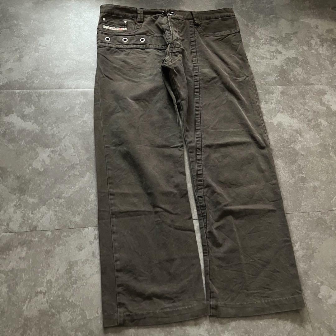 パンツ 00's DIESEL STYLE LAB Gimmick Pants 00s diesel gimmick wide work pants Y2K - メルカリ