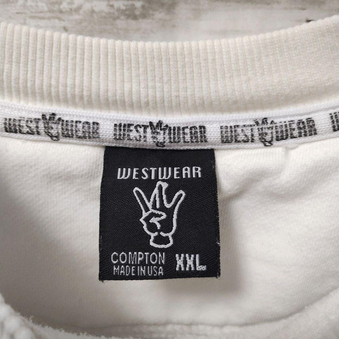 激安通販の WESTSIDAZ USA製 ロゴワッペンスウェット XXL ビッグサイズ トップス