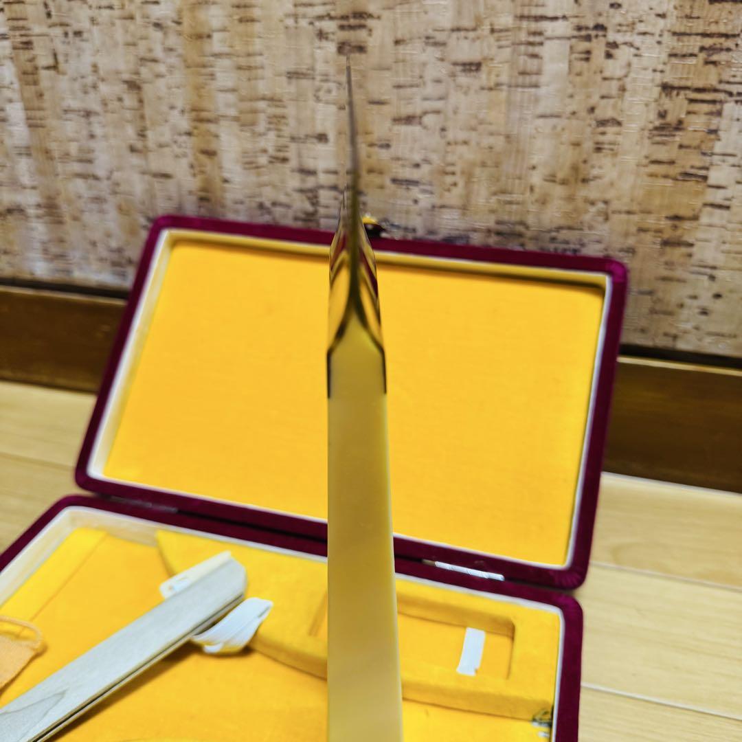 状態良好　先端欠けなし　三味線　津山撥　バチ　天然素材　開き約13.8cm　地唄