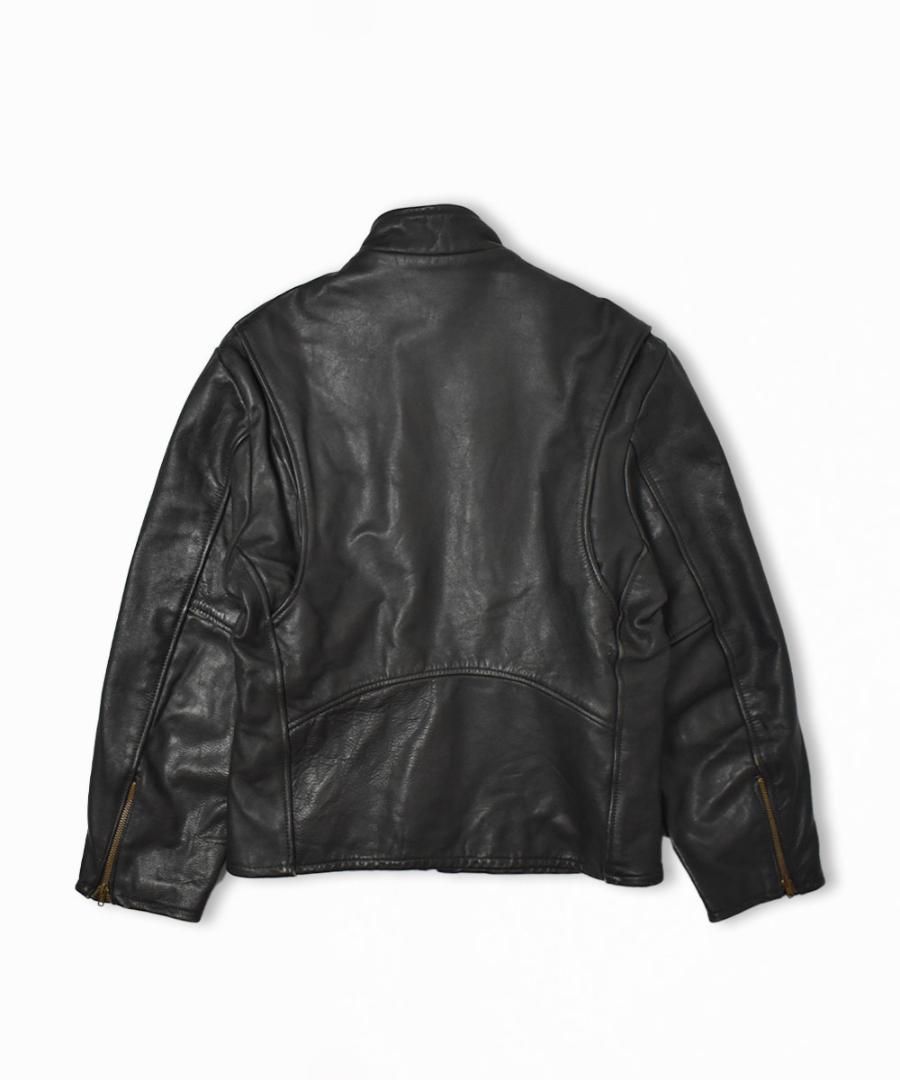 70's Lesco Leathers シングルレザーライダースジャケット 44