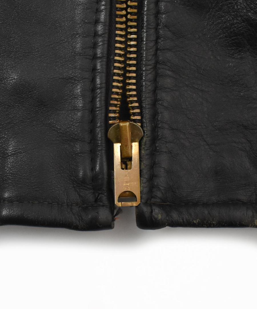 70's Lesco Leathers シングルレザーライダースジャケット 44