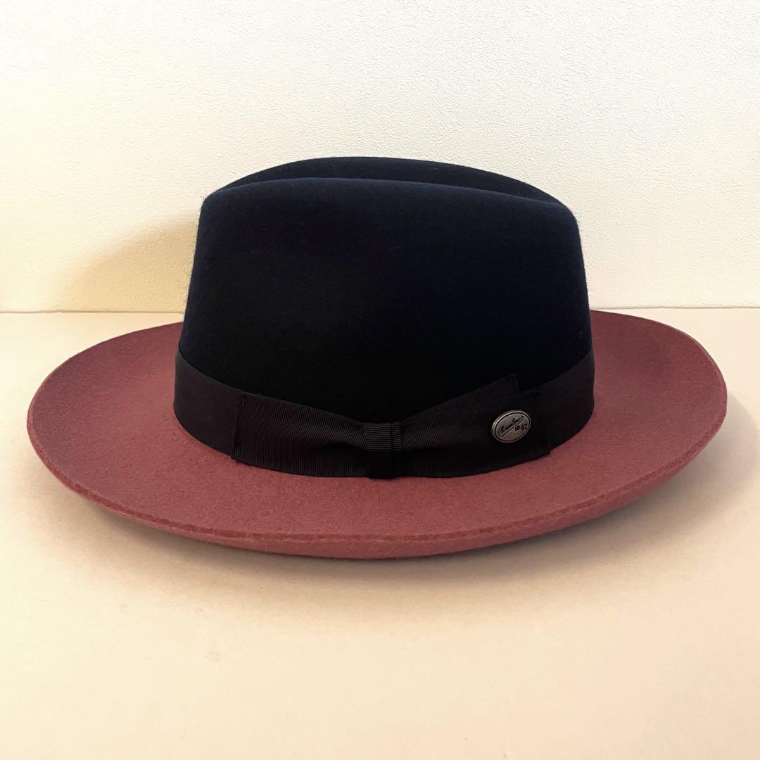 U*n様 美品！ボルサリーノ　帽子　レディース帽子 極美品】Borsalino(ボルサリーノ) ウール お洒落 レディース帽子