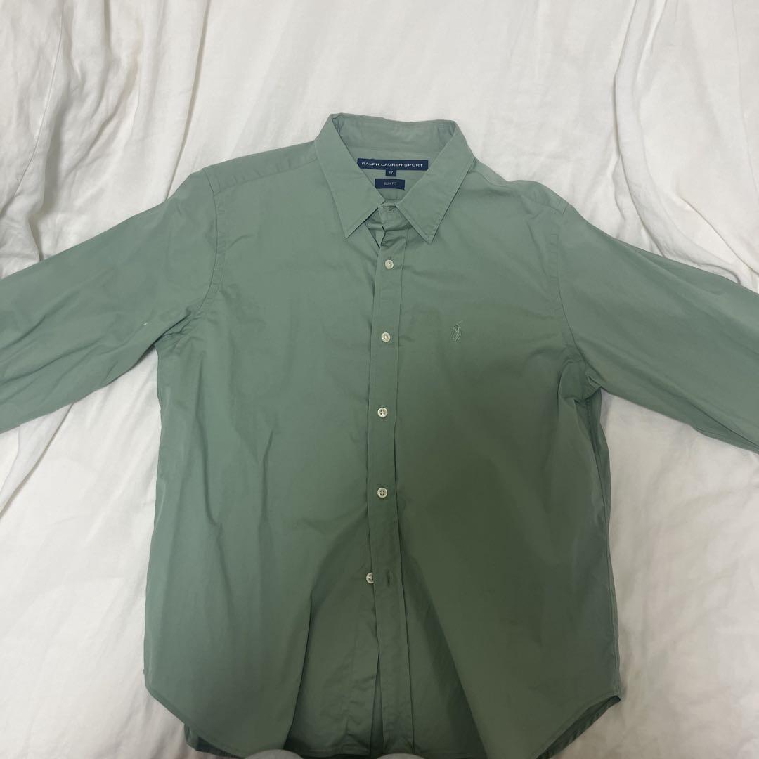Ralph Lauren Sport スリムフィット 長袖シャツ 17 グリーン