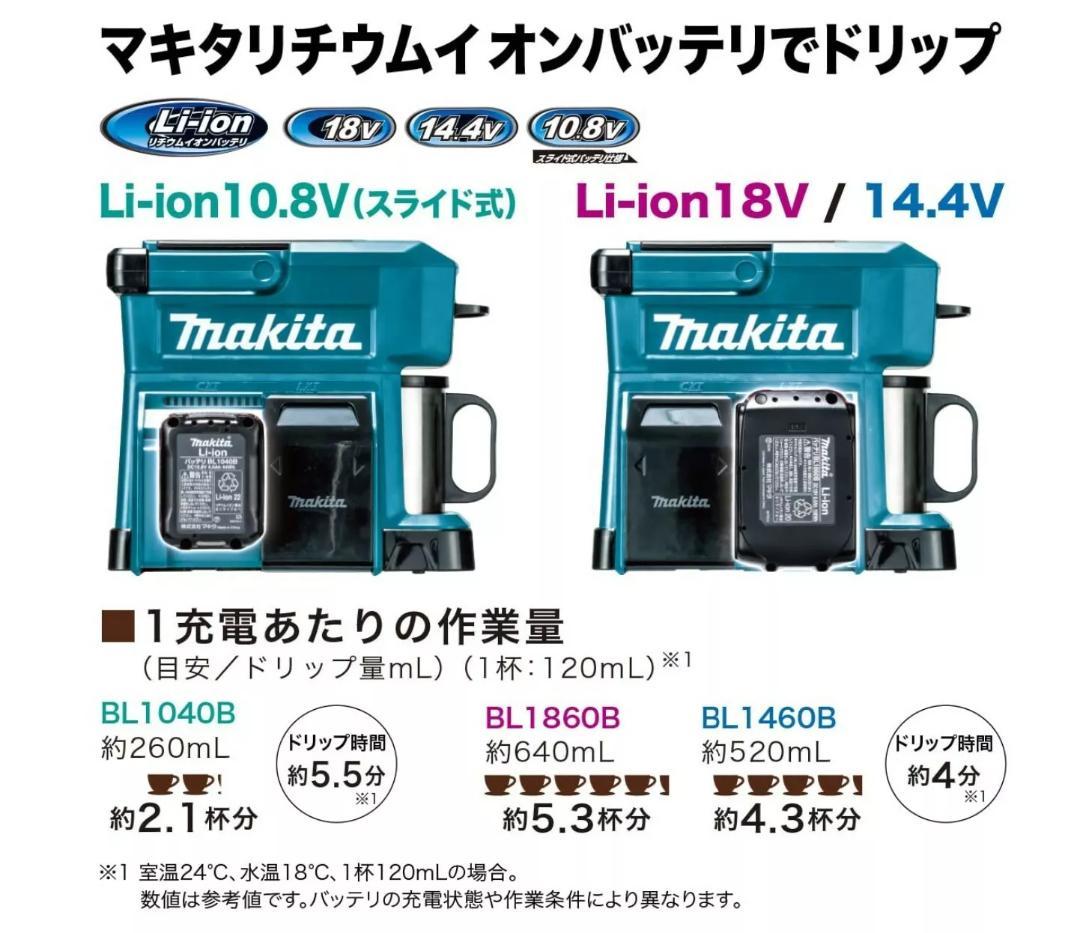 マキタ CM501DZ ポータブル充電式コーヒーメーカー 青色ボディのみ