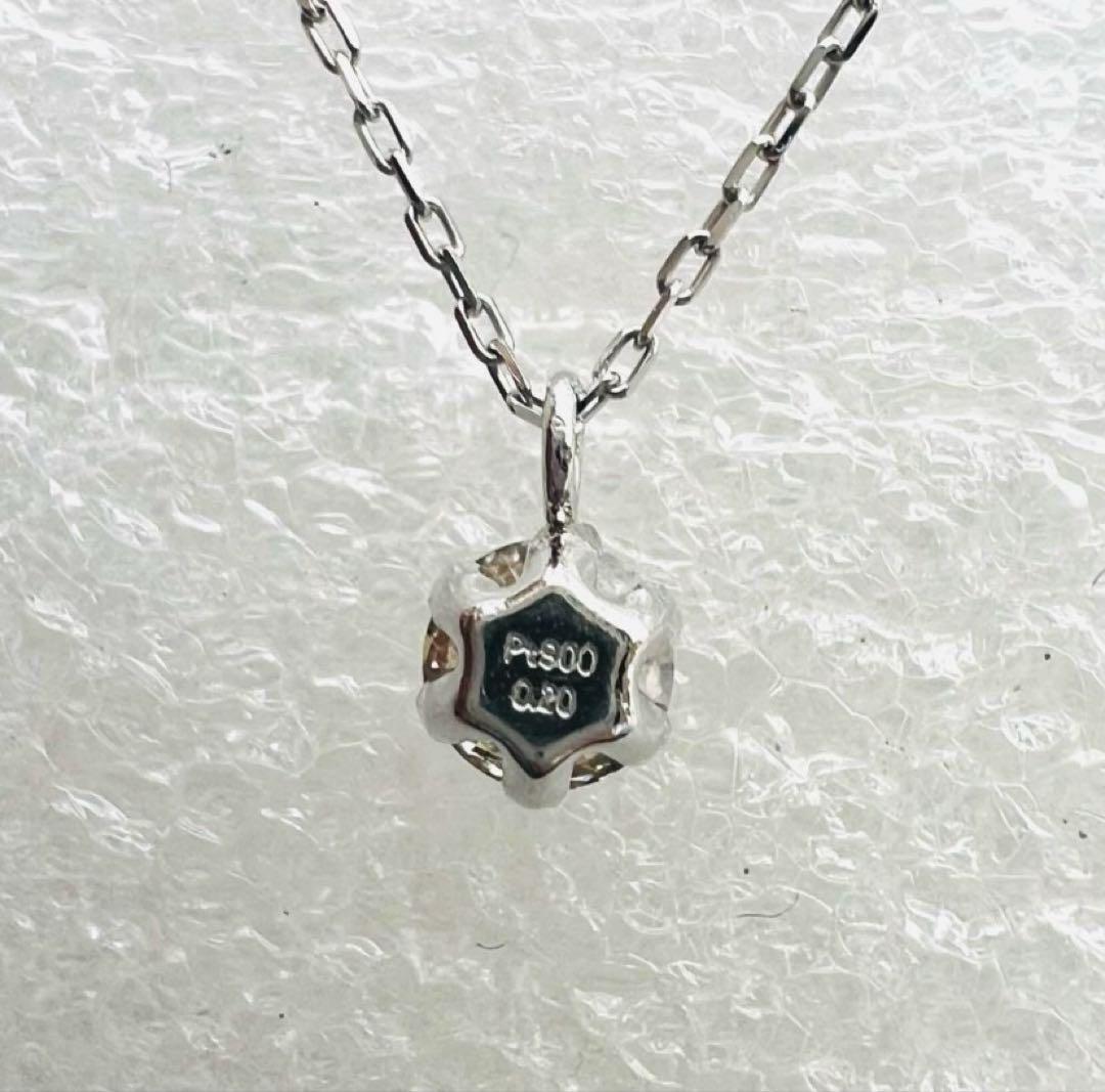 Pt900 0.20ct ダイヤモンド ネックレス