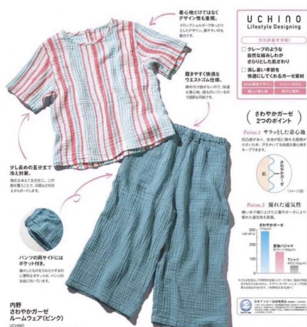 ANA✖️uchino ガーゼウエア上下セット ANA✖️uchino ガーゼウエア上下セット - メルカリ