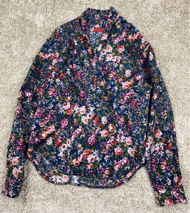 KENZO(ケンゾー)花柄セットアップ/Wボタンカシュクールブラウス&スカート