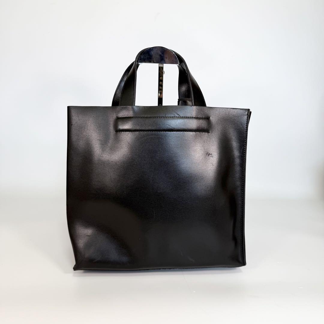 FURLA フルラ レザー トートバッグ ハンドバッグ ブラック ロゴ