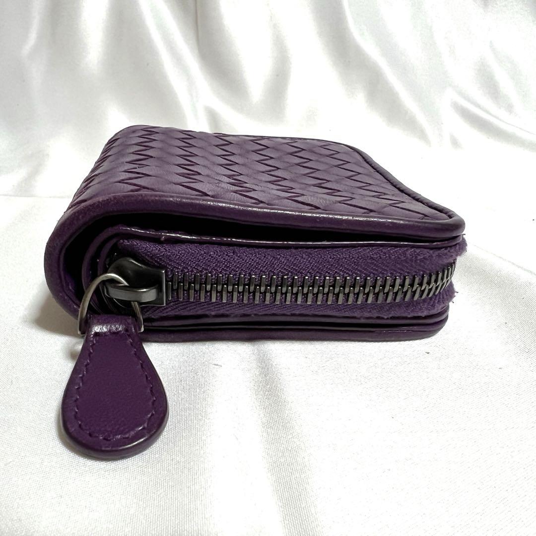 セール✨美品 Bottega Veneta 紫 イントレ チャート 二つ折り財布