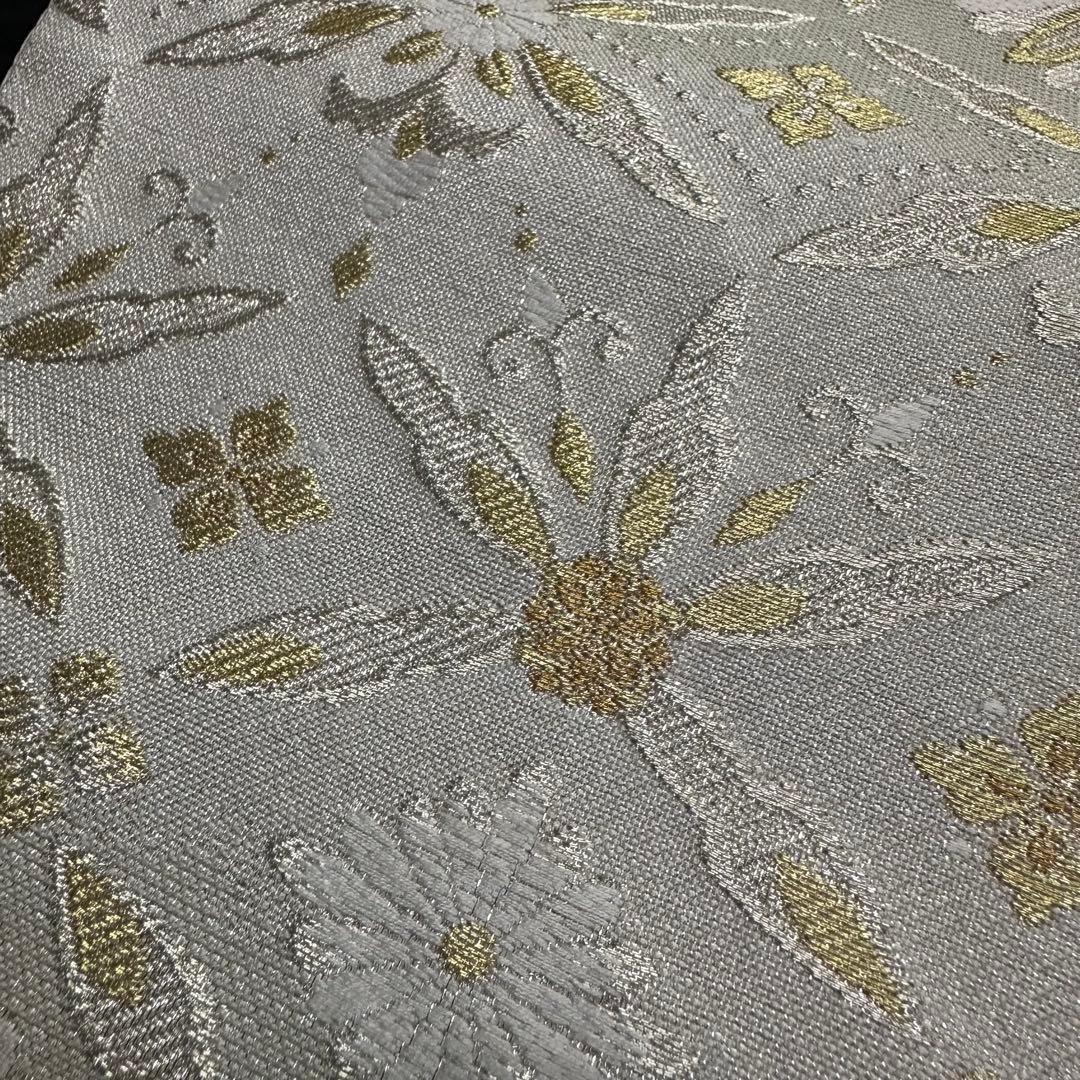 新品 袋帯 京都 西陣織 浅田叡一織物 白地 変わり七宝 4850 新品 袋帯 京都 西陣織 浅田叡一織物 白地 変わり七宝 4850