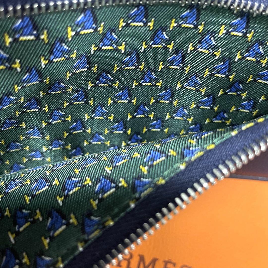 新品 HERMES エルメス シチズン ツイル シルクイン ブルーインディゴ U