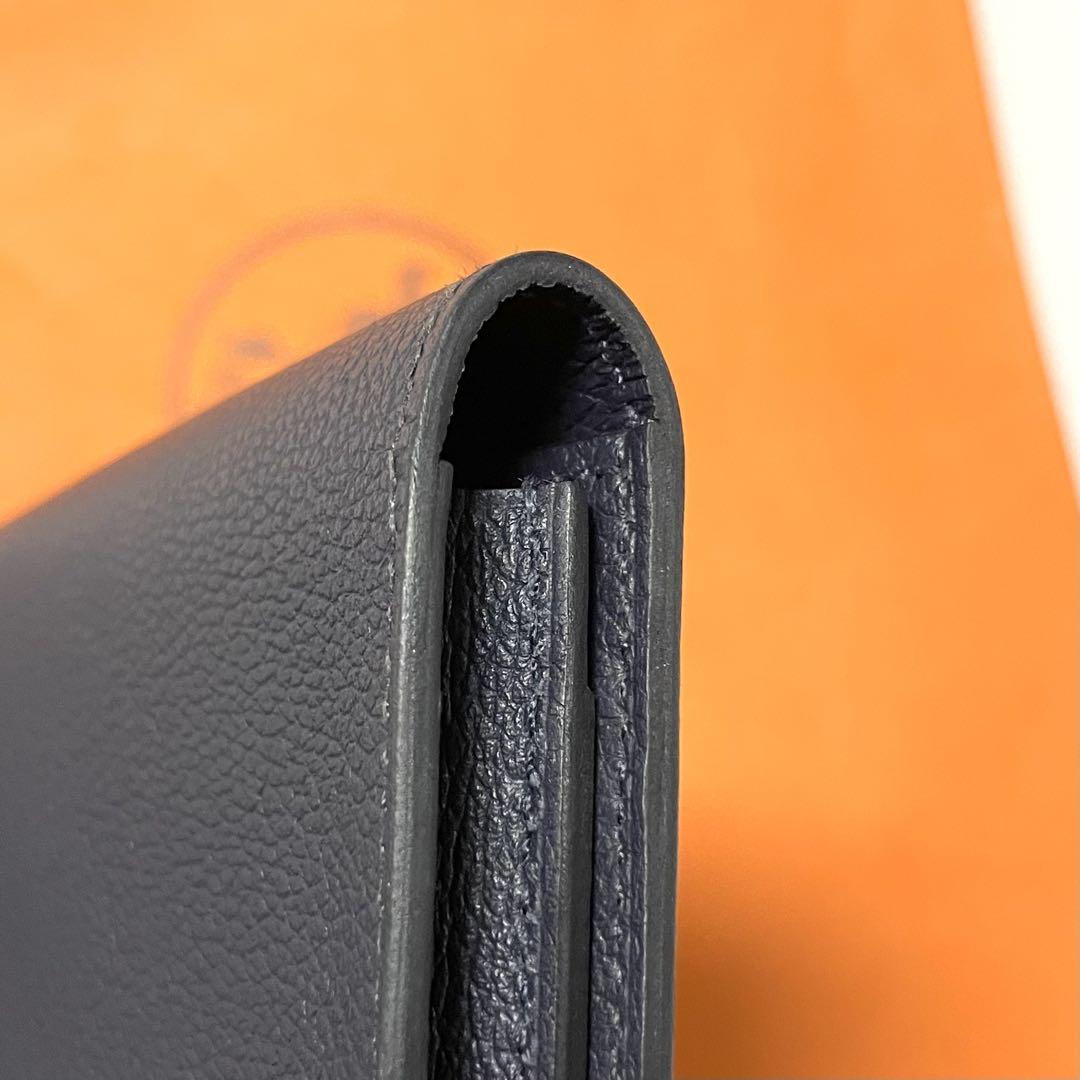 新品 HERMES エルメス シチズン ツイル シルクイン ブルーインディゴ U