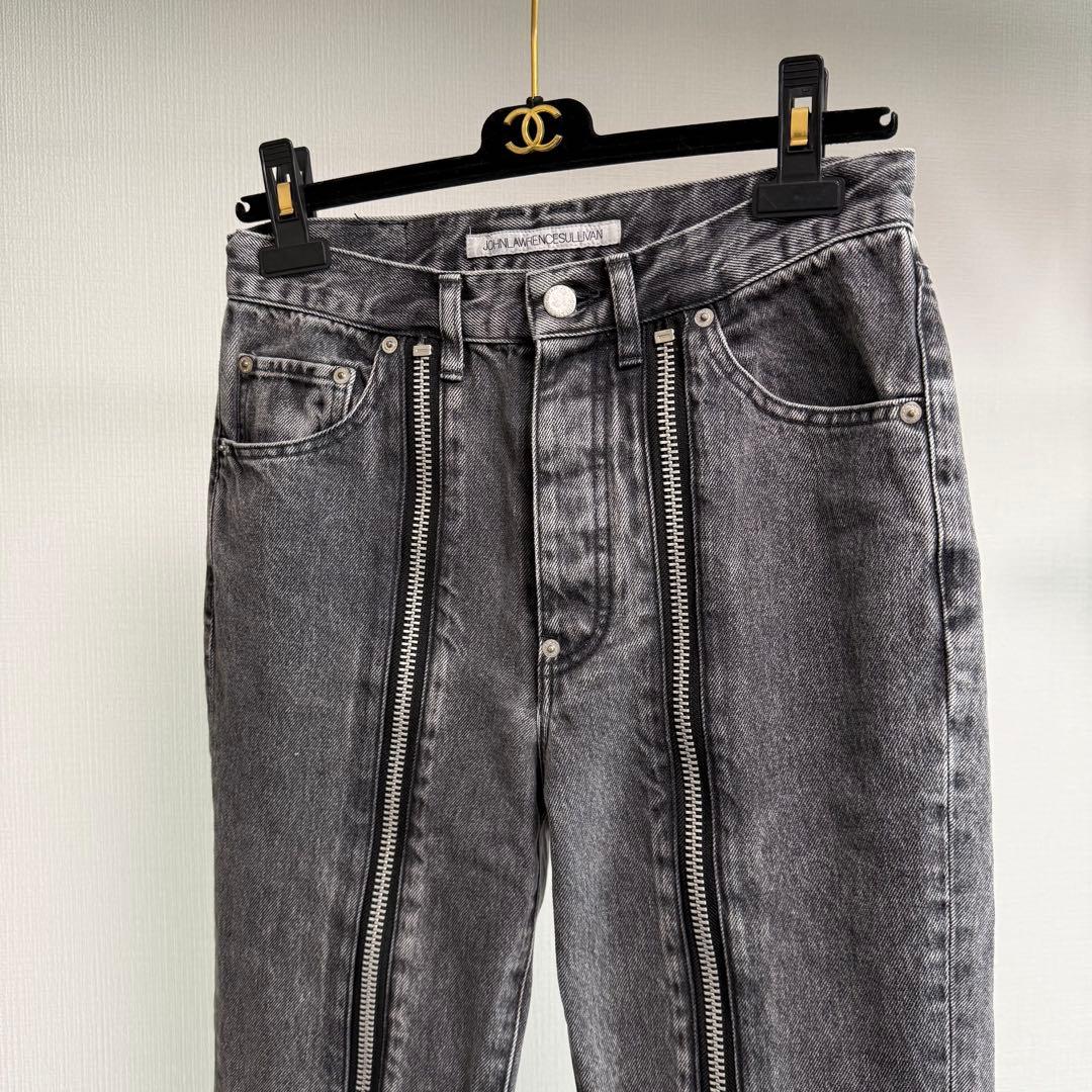【大人気！】ジョンローレンスサリバン　ジップデニム　グレー　ブラック